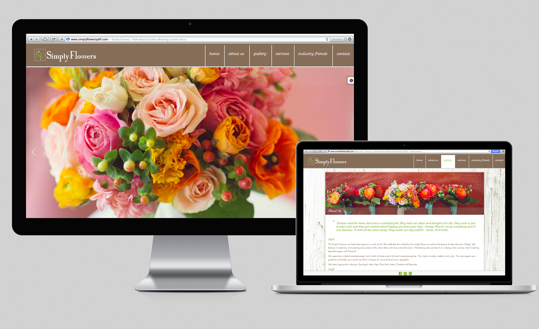 simply flowers | palm beach gardens web design